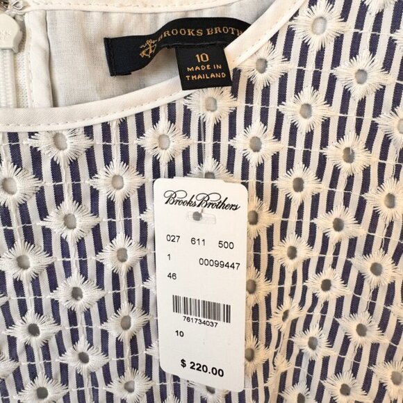 NWT Brooks Brothers Broderie Anglaise Eyelet Mini Dress - Picture 3 of 9